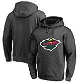 Minnesota Wild Dark Gray All Stitched Pullover Hoodie,baseball caps,new era cap wholesale,wholesale hats